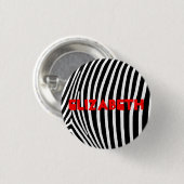 Personalisierte Zebra-Streifen Button (Vorne & Hinten)