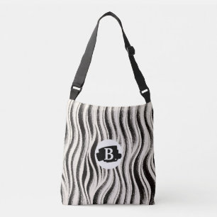 Personalisierte Zebra Stripe All-over-Print-Tasche Tragetaschen Mit Langen Trägern