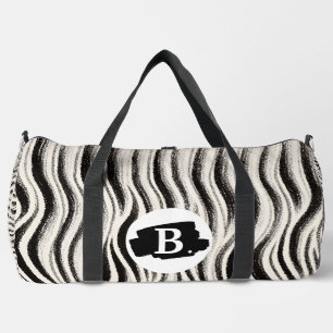 Personalisierte Zebra Stripe drucken große Duffel- Duffle Bag