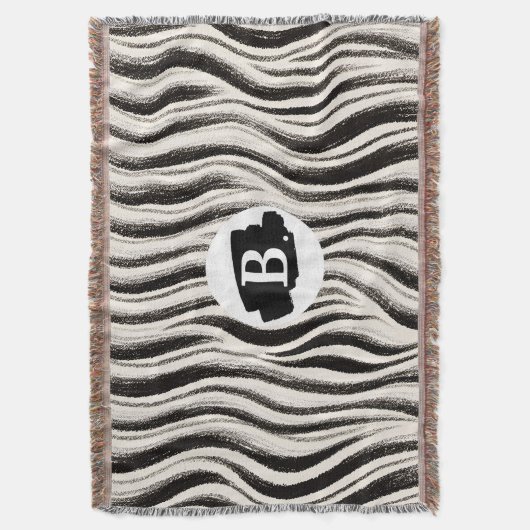 Personalisierte Zebra Stripe-Keule Decke (Vorderseite Vertikal)