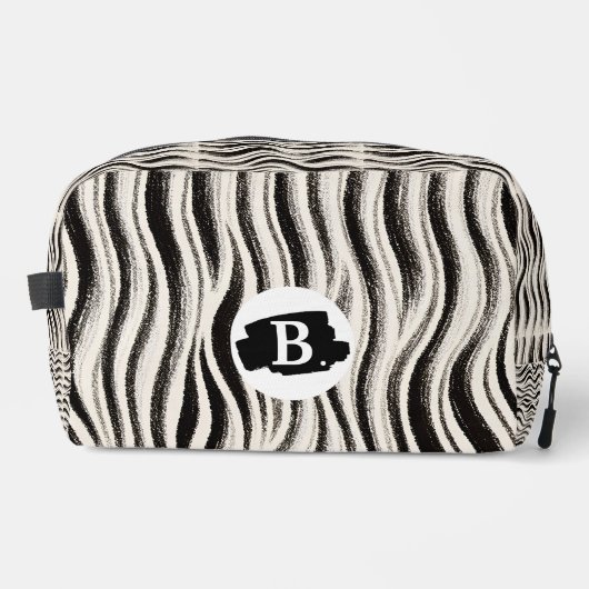Personalisierte Zebra Stripe Print Toilettenbeutel Waschbeutel (Vorderseite)