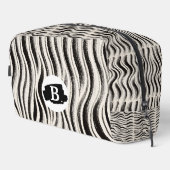 Personalisierte Zebra Stripe Print Toilettenbeutel Waschbeutel (Rechte Ecke)