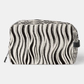 Personalisierte Zebra Stripe Print Toilettenbeutel Waschbeutel (Rückseite)