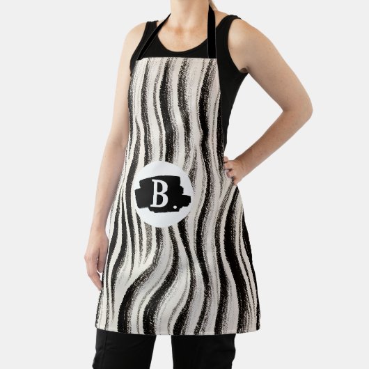 Personalisierte Zebra Stripe Schürze (InSitu)