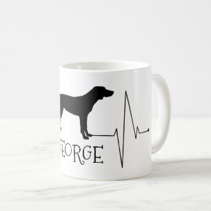 Personalisierte Zeiger Liebe Mein Hund Herzschlag Kaffeetasse