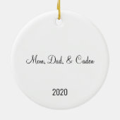 Personalisierte Zeit 2021 Keramik Ornament (Hinten)
