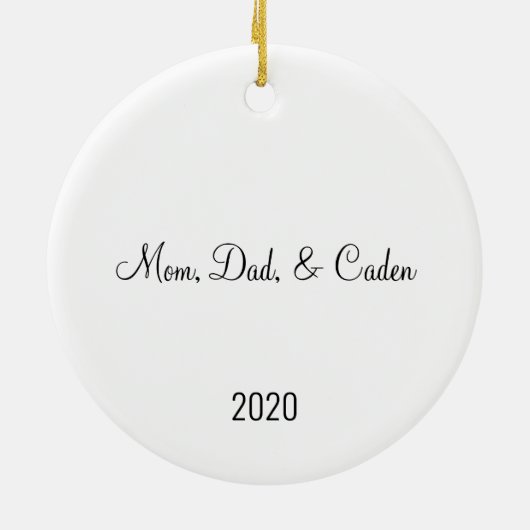 Personalisierte Zeit 2021 Keramik Ornament (Hinten)