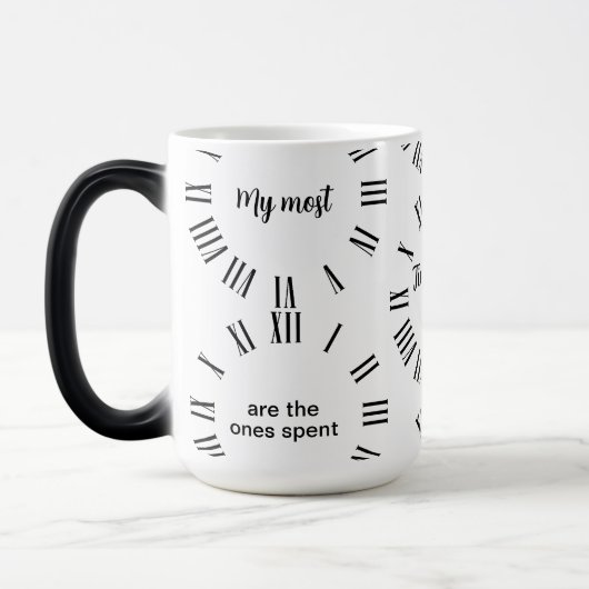 Personalisierte Zeit mit Ihnen Uhr Tasse der Kunst (Links)