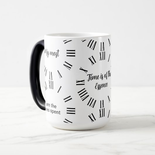 Personalisierte Zeit mit Ihnen Uhr Tasse der Kunst (Vorderseite Links)