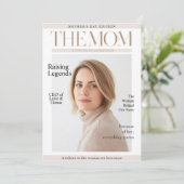 Personalisierte Zeitschrift im Muttertagsstil MAMA Feiertagskarte (Stehend Vorderseite)