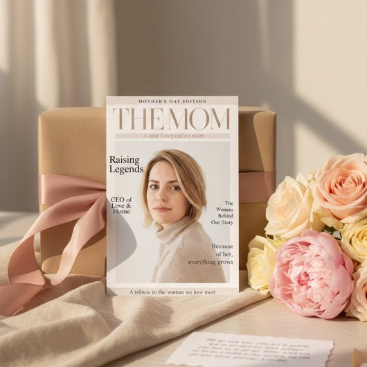 Personalisierte Zeitschrift im Muttertagsstil MAMA Feiertagskarte