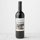 Personalisierte Zeitung | Beste Großeltern Weinetikett (Vorderseite)