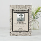 Personalisierte Zeitung | Renten - Party Einladung (Stehend Vorderseite)