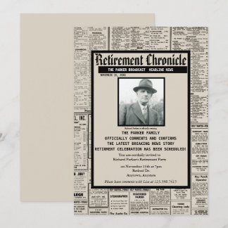 Personalisierte Zeitung | Renten - Party Einladung