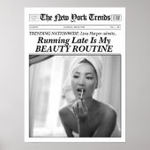 Personalisierte Zeitung Trendy Print besser spät Poster (Vorne)