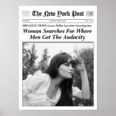 Personalisierte Zeitung Trendy Print Men's Audacit Poster (Vorne)