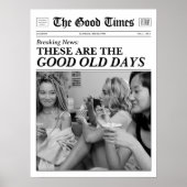 Personalisierte Zeitungsdrucke "Die gute alte Zeit Poster (Vorne)