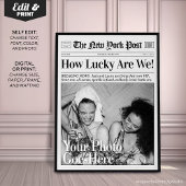 Personalisierte Zeitungsdrucke "Wie glücklich sind Poster