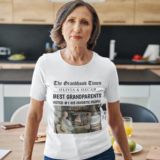 Personalisierte Zeitungstitel | Beste Großmutter T-Shirt