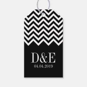 Personalisierte Zickzack Gastgeschenk Hochzeit Geschenkanhänger