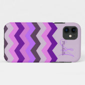 Personalisierte Zickzack lila Explosion Case-Mate iPhone Hülle (Rückseite (Horizontal))
