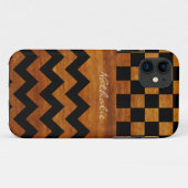 personalisierte Zickzack und Quadrate Case-Mate iPhone Hülle (Rückseite (Horizontal))