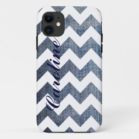 personalisierte Zickzack V-Streifen Case-Mate iPhone Hülle (Rückseite)