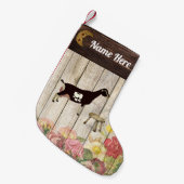 Personalisierte Ziegenfarm LaMancha Kleiner Weihnachtsstrumpf (Vorderansicht (hängend))