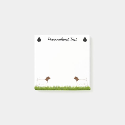 Personalisierte Ziegenfarm Post-it Klebezettel (Vorderseite)