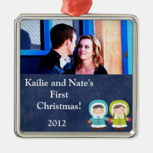 Personalisierte Ziergegenstände Weihnachtskids Silbernes Ornament