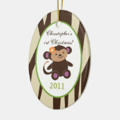 Personalisierte Zierjucana Lila Tiere Keramik Ornament (Links)