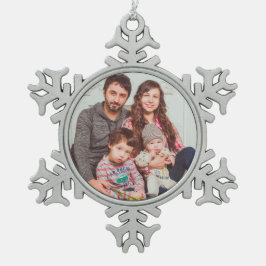 Personalisierte Zinn-Schneeflocke-Verzierung Schneeflocken Zinn-Ornament