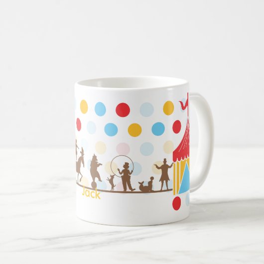 Personalisierte Zirkus-Tasse Kaffeetasse (VorderseiteRechts)