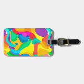 Personalisierte Zirkusfarben Abstraktes Kunstmuste Gepäckanhänger (Vorderseite horizontal)