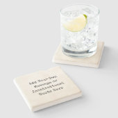 Personalisierte Zitate DIR Inspiration Motivierend Steinuntersetzer (Seitenansicht)