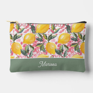 Personalisierte Zitronen-Accessoire-Tasche Zubehörtasche