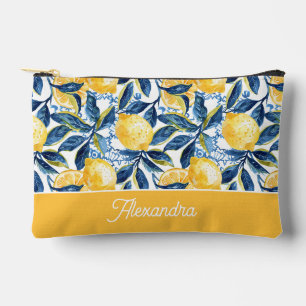 Personalisierte Zitronen-Accessoire-Tasche Zubehörtasche
