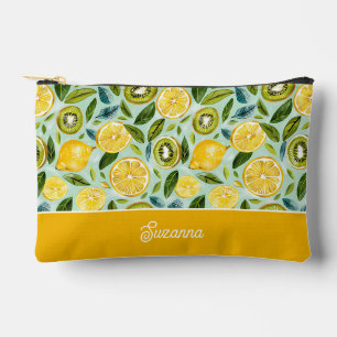 Personalisierte Zitronen-Accessoire-Tasche Zubehörtasche