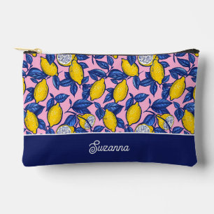 Personalisierte Zitronen-Accessoire-Tasche Zubehörtasche