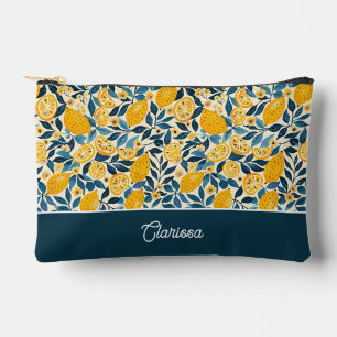 Personalisierte Zitronen-Accessoire-Tasche Zubehörtasche
