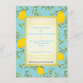 Personalisierte Zitronen-Baum-Garten-Party Einladung