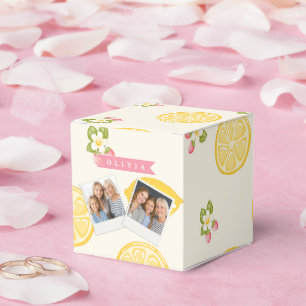Personalisierte Zitronen Blumen Sommer Benutzerdef Geschenkschachtel