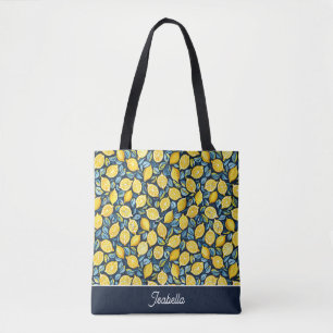Personalisierte Zitronen-Tasche Tasche