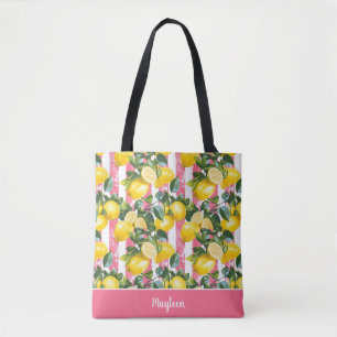 Personalisierte Zitronen-Tragetasche Tasche