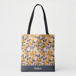 Personalisierte Zitronen-Tragetasche Tasche