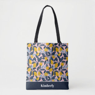Personalisierte Zitronen-Tragetasche Tasche