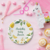 Personalisierte Zitronen-Zitrus-Papierplatten Pappteller (Party)
