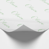 Personalisierte Zitronengrün Geschenkpapier (Ecke)