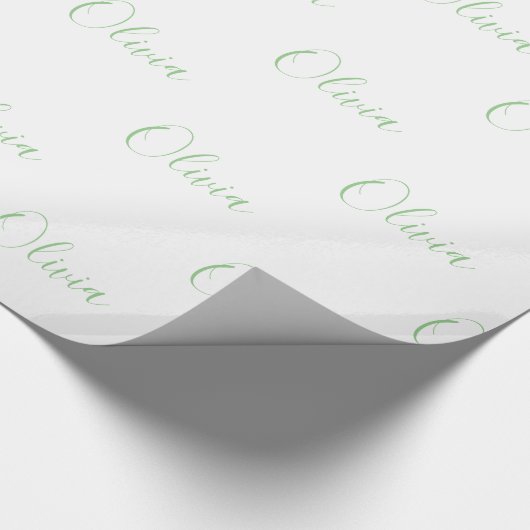 Personalisierte Zitronengrün Geschenkpapier (Ecke)