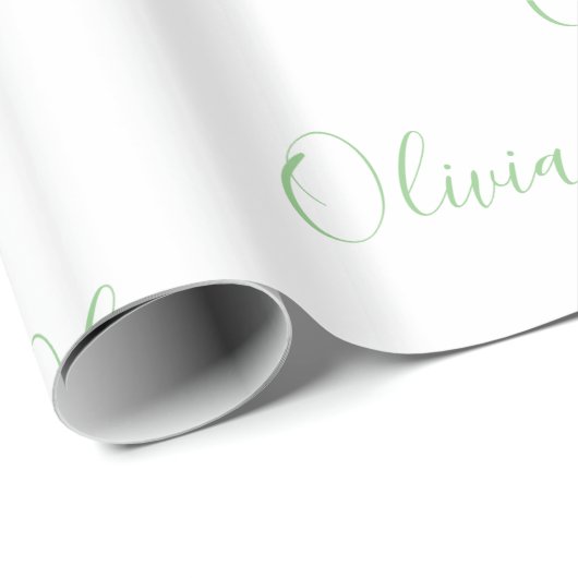 Personalisierte Zitronengrün Geschenkpapier (Rolleneckpunkt)